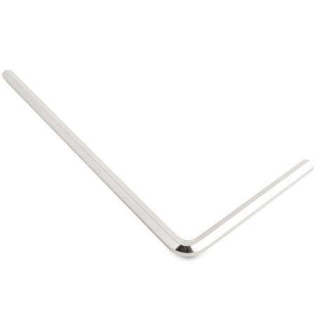 Sechskantschlüssel Stahl vernickelt, rechts und links verwendbar, zum Verriegelung der Kupplung, Schlüsselweite 8 mm, Schenkellänge 100 x 200 mm