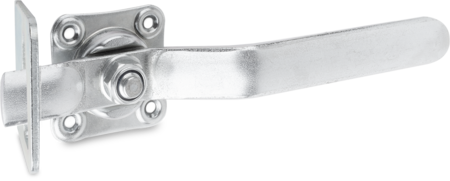 Hebelverschluss Stahl verzinkt weiß cB mit Schließblech zum Anschweißen DIN rechts / links verwendbar