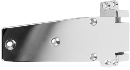 Lappenscharnier Zink-Druckguss, verchromt, rechts, steigend, 32 mm Überschlag