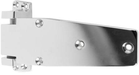 Lappenscharnier Zink-Druckguss, verchromt, links, steigend, 32 mm Überschlag